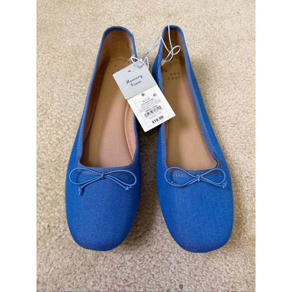 A new day denim ballet flats 9.5